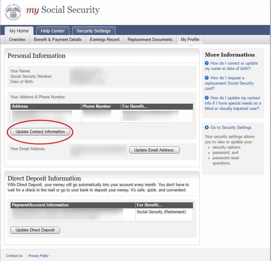 How can i change my address on my bank account Social Security Change Of Address 3 Different Methods